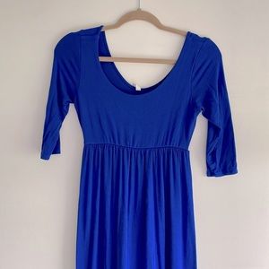 Royal blue maxi dress